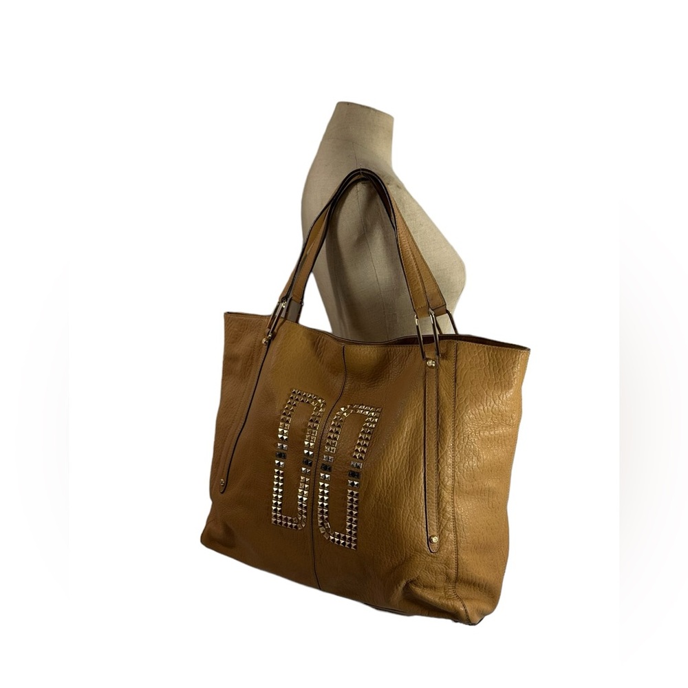 Genuine DAKS London tan leather studded  tote bag